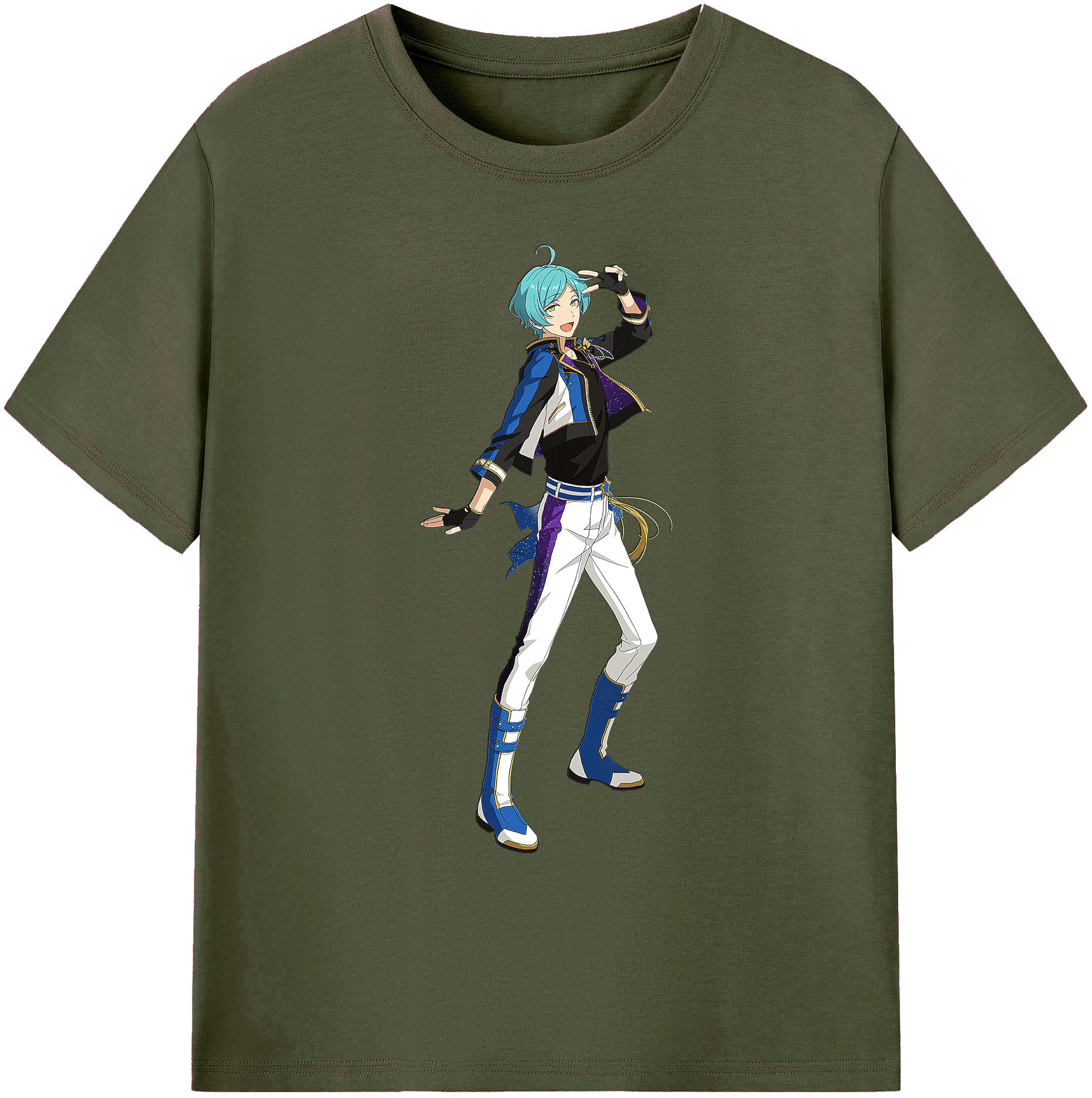 （画像用） あんさんぶるスターズ! Ensemble Stars 綿100％ メンズ半袖Tシャツ｜肌触りやわらか＆通気性
